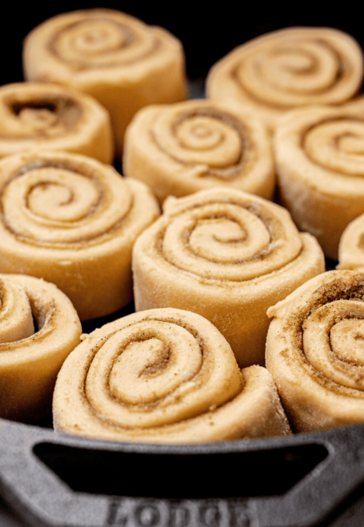 unrisen brioche cinnamon rolls.