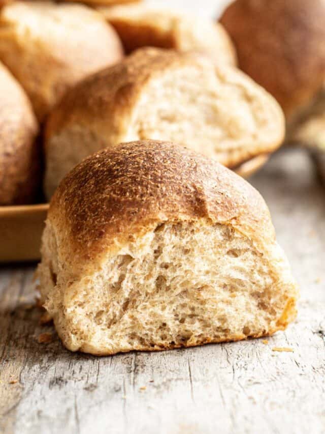 Soft Whole Wheat Dinner Rolls Baking With Butter