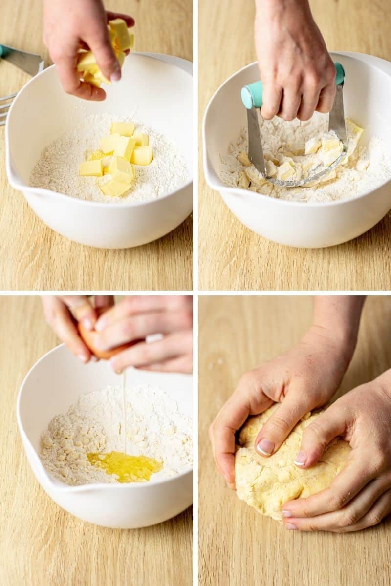step by step of making pastry