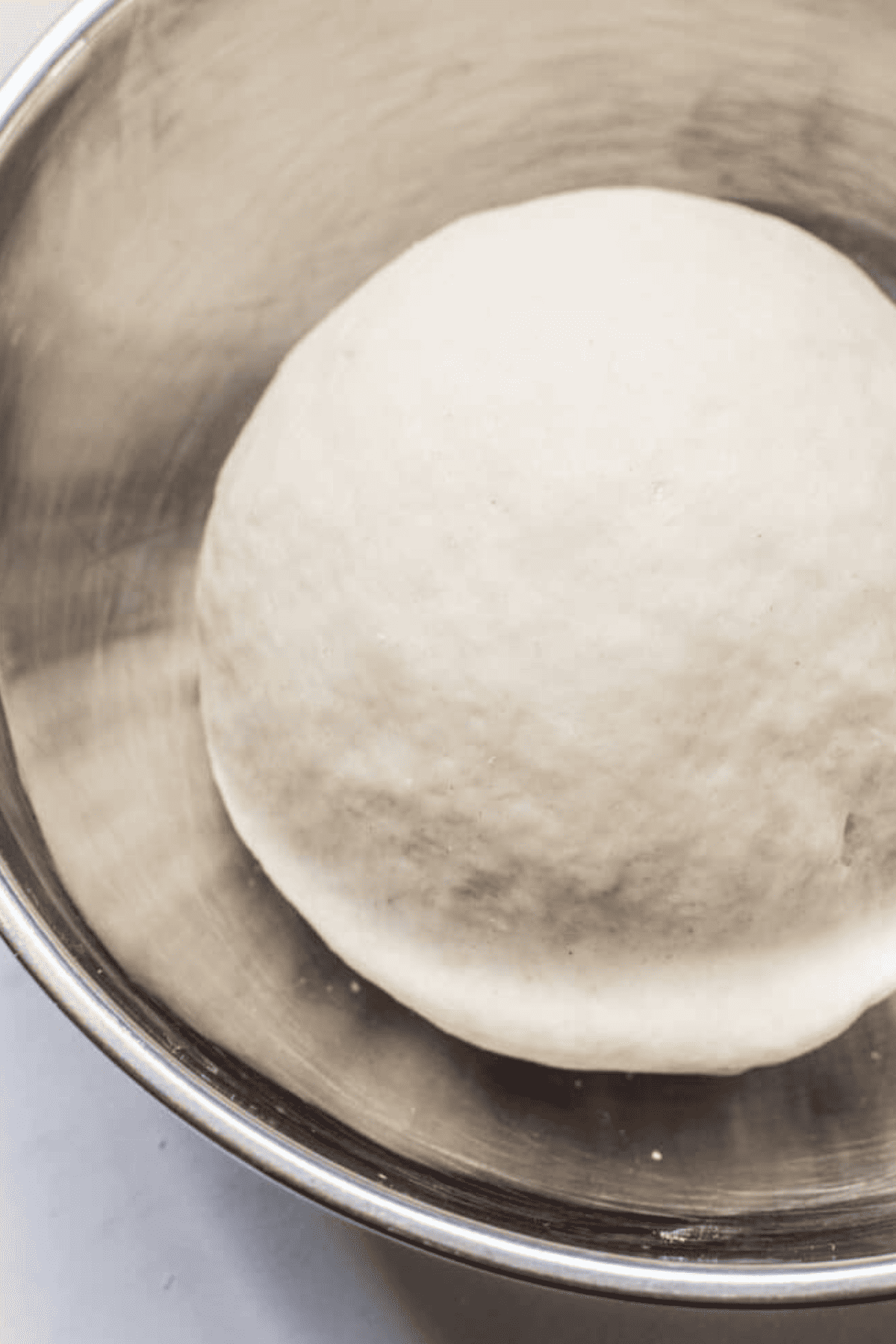 ball of smooth bagel dough.