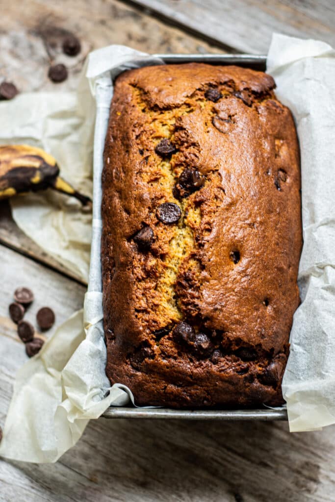 Sourdough Banana Bread with Chocolate Chips Baking With Butter