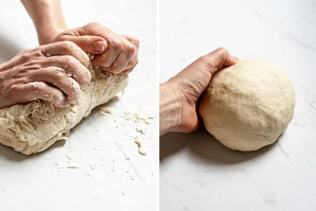 dough being kneaded