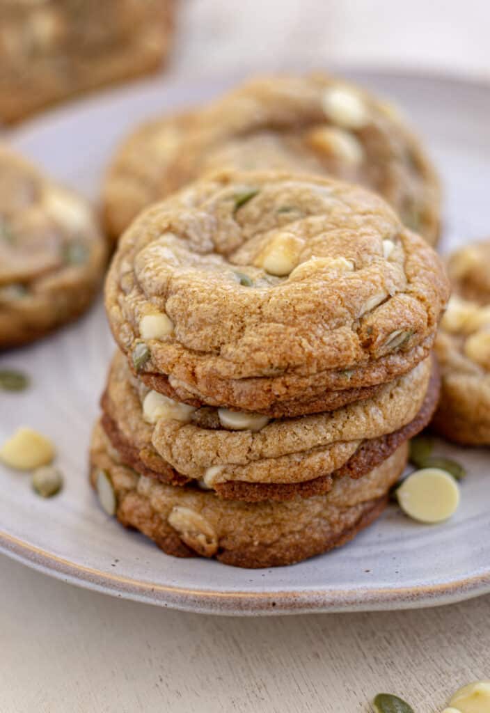 White Chocolate Chip and Pumpkin Seed Cookies