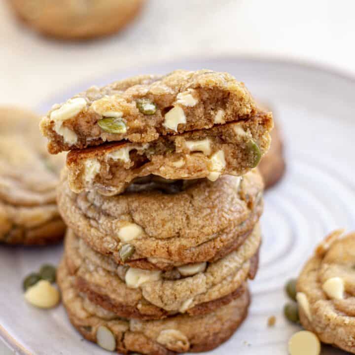 White Chocolate Chip and Pumpkin Seed Cookies