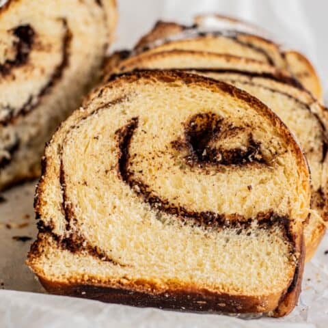 Chocolate sourdough babka