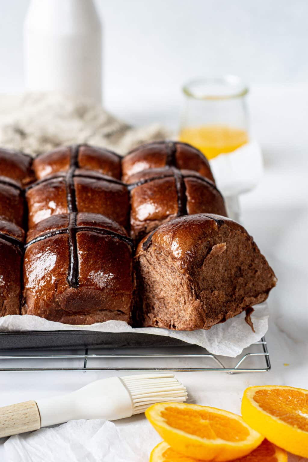 Orange Chocolate Hot Cross Buns Baking With Butter