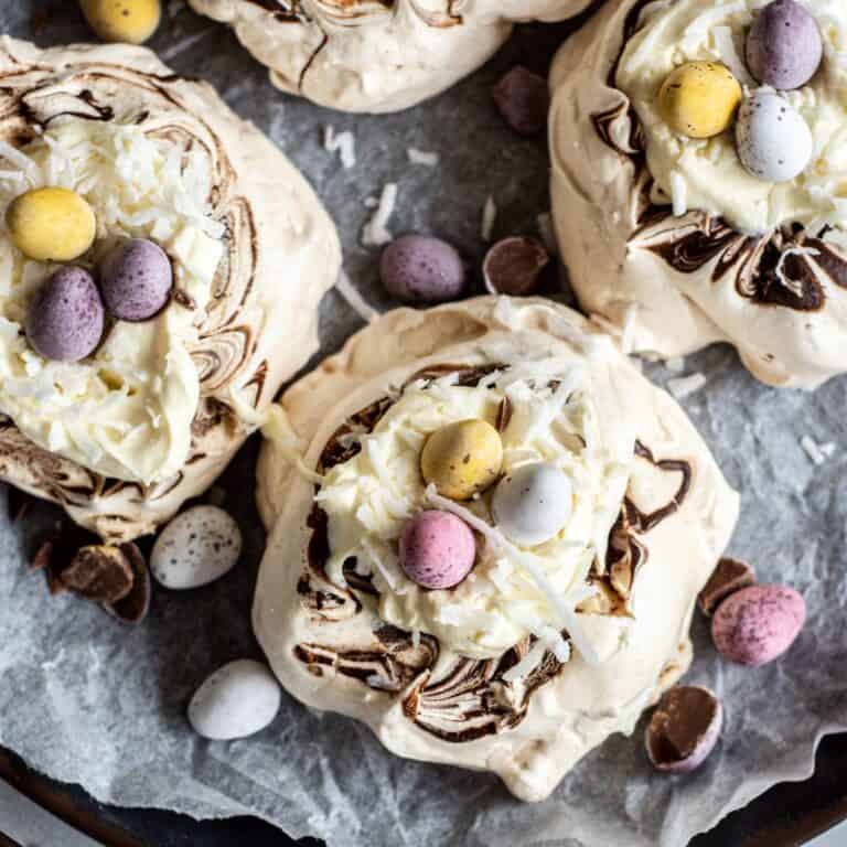 Easter Meringue Nests With Mini Eggs