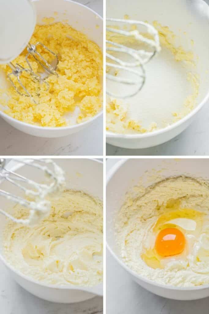 butter and eggs being creamed.