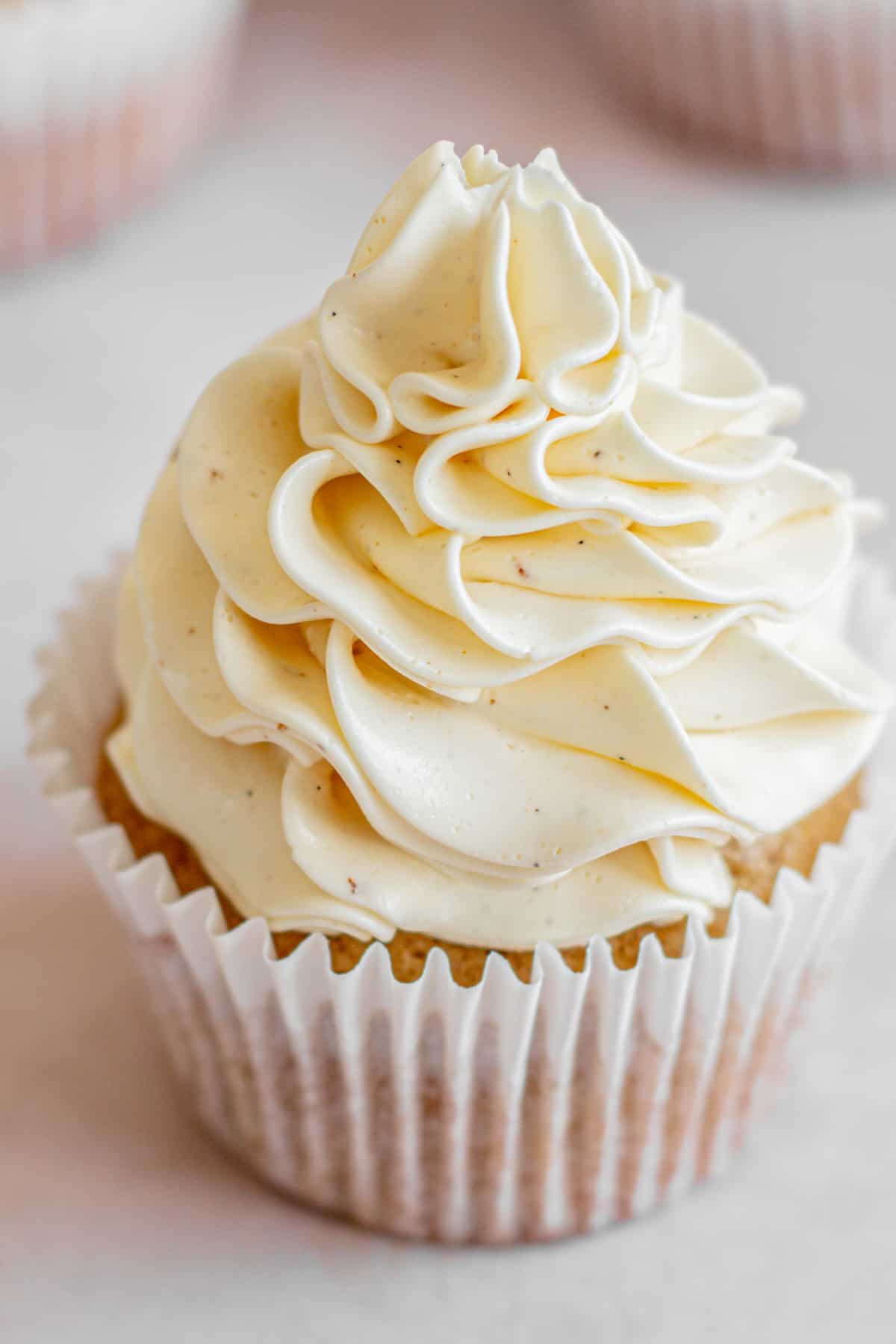 cupcake with brown butter frosting.