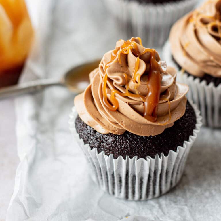 Chocolate Cupcakes with Caramel Filling
