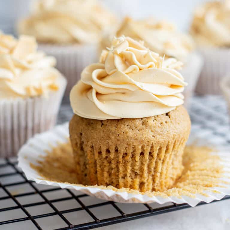 Coffee Cupcakes with Caramelized White Chocolate Buttercream