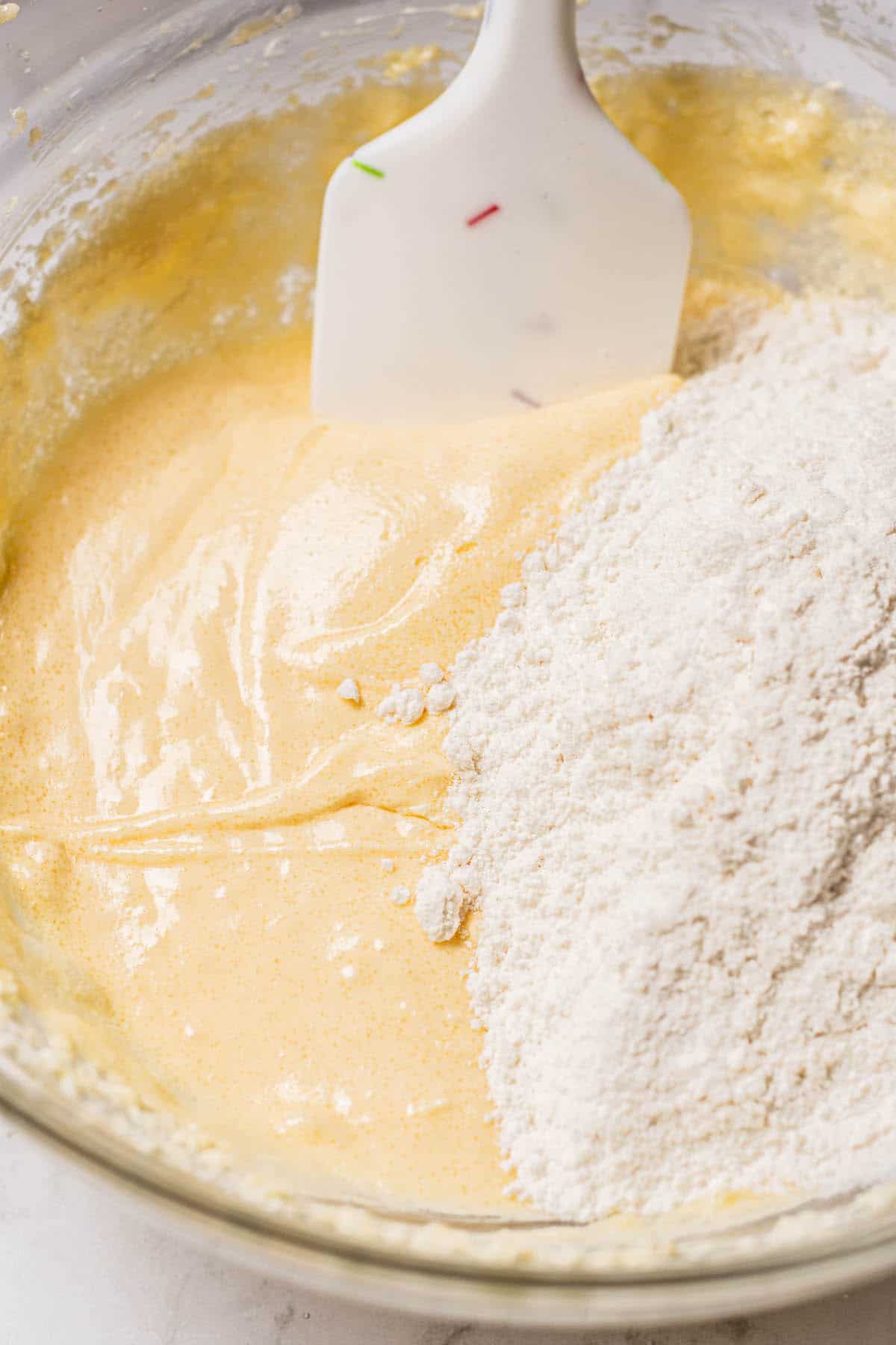 flour in cake mix.