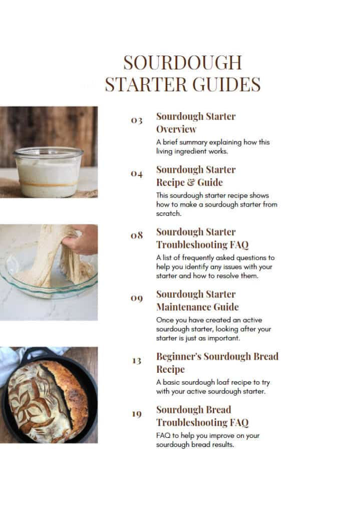 Sourdough Starter Guides Table of Contents