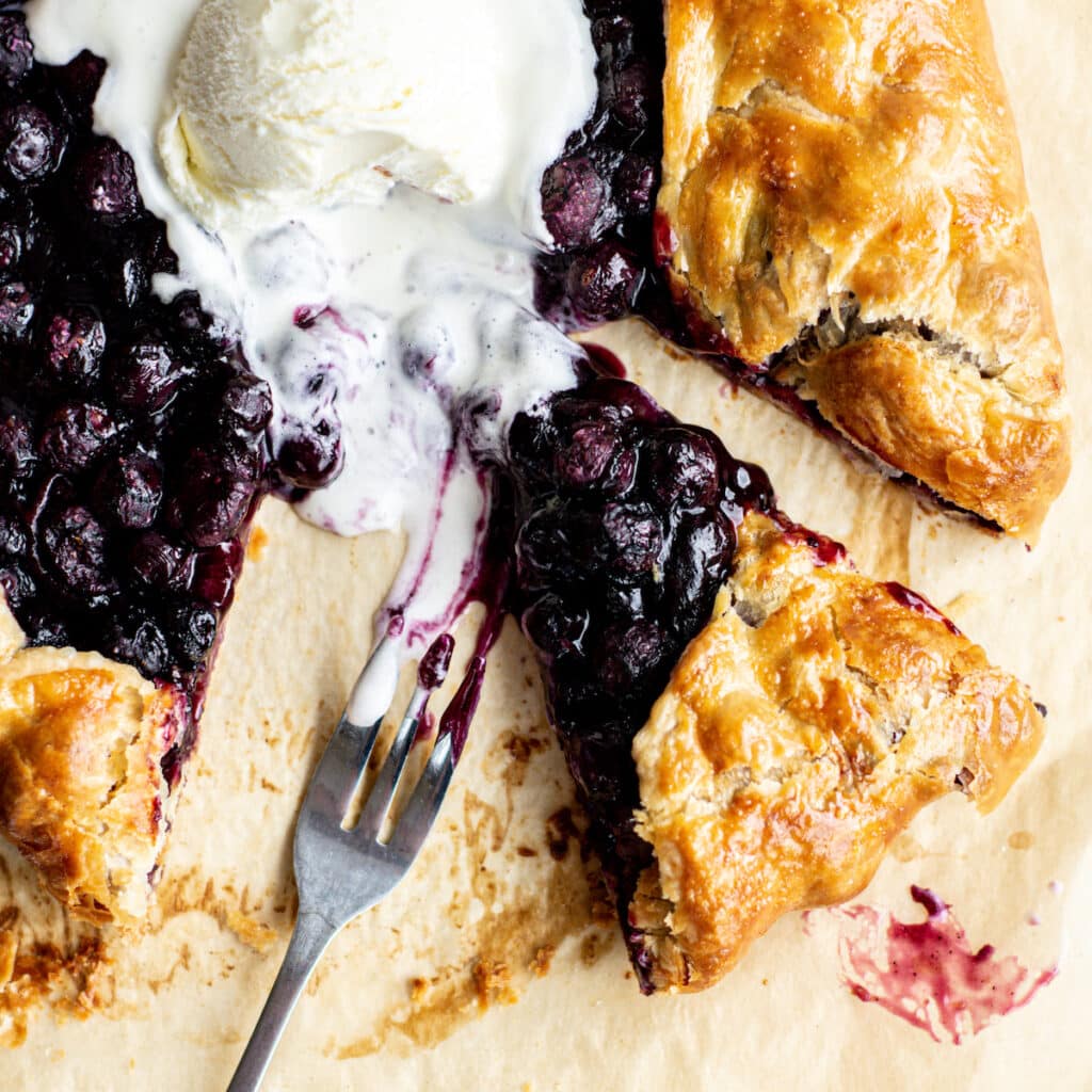 Blueberry Galette with Puff Pastry