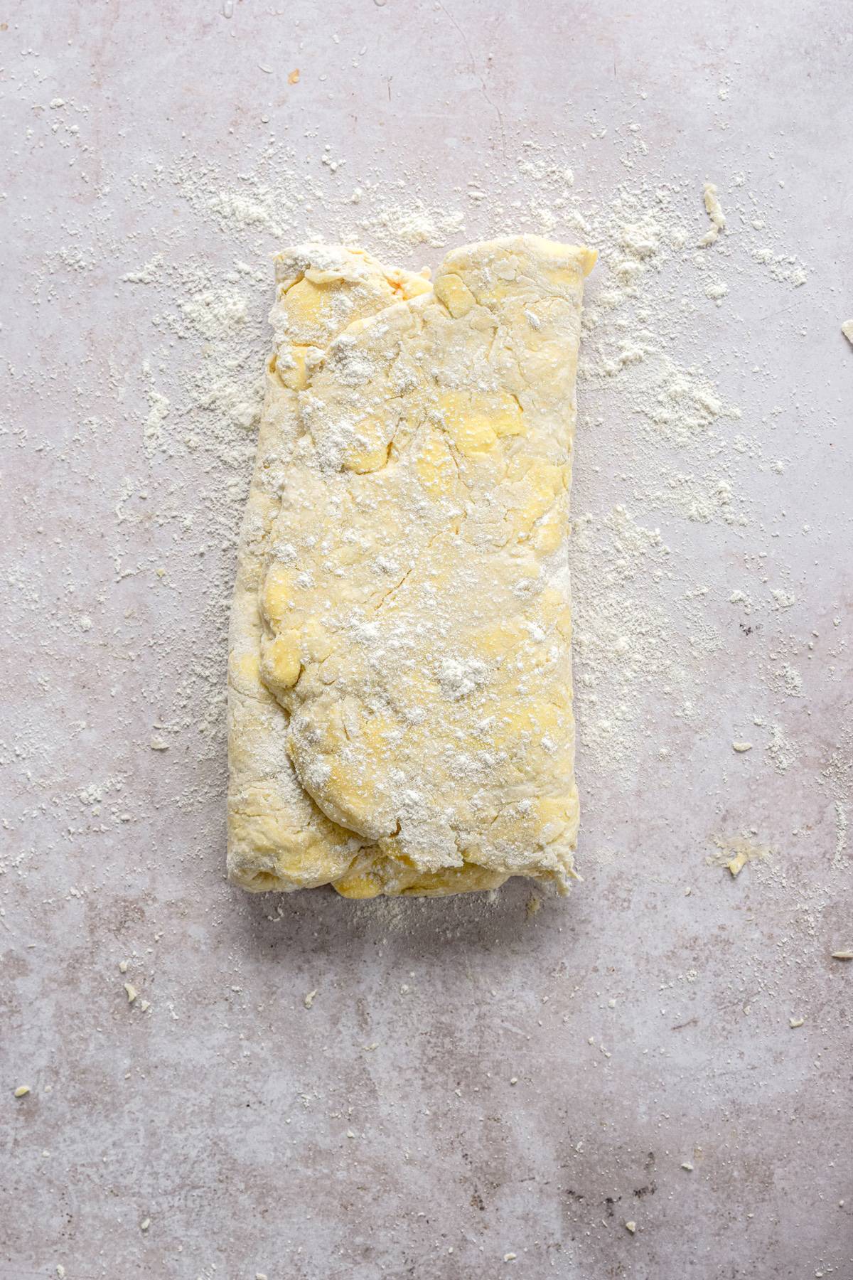 folded puff pastry.