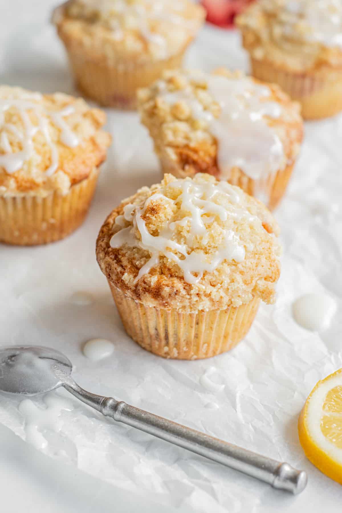 streusel topped muffins.
