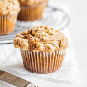 streusel topped muffin.