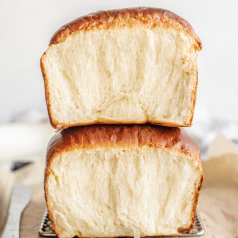 stacked milk bread loaves.