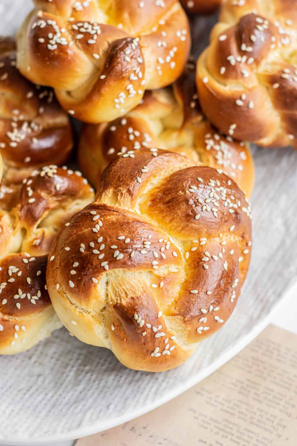 The Best Fluffy Challah Rolls Baking With Butter