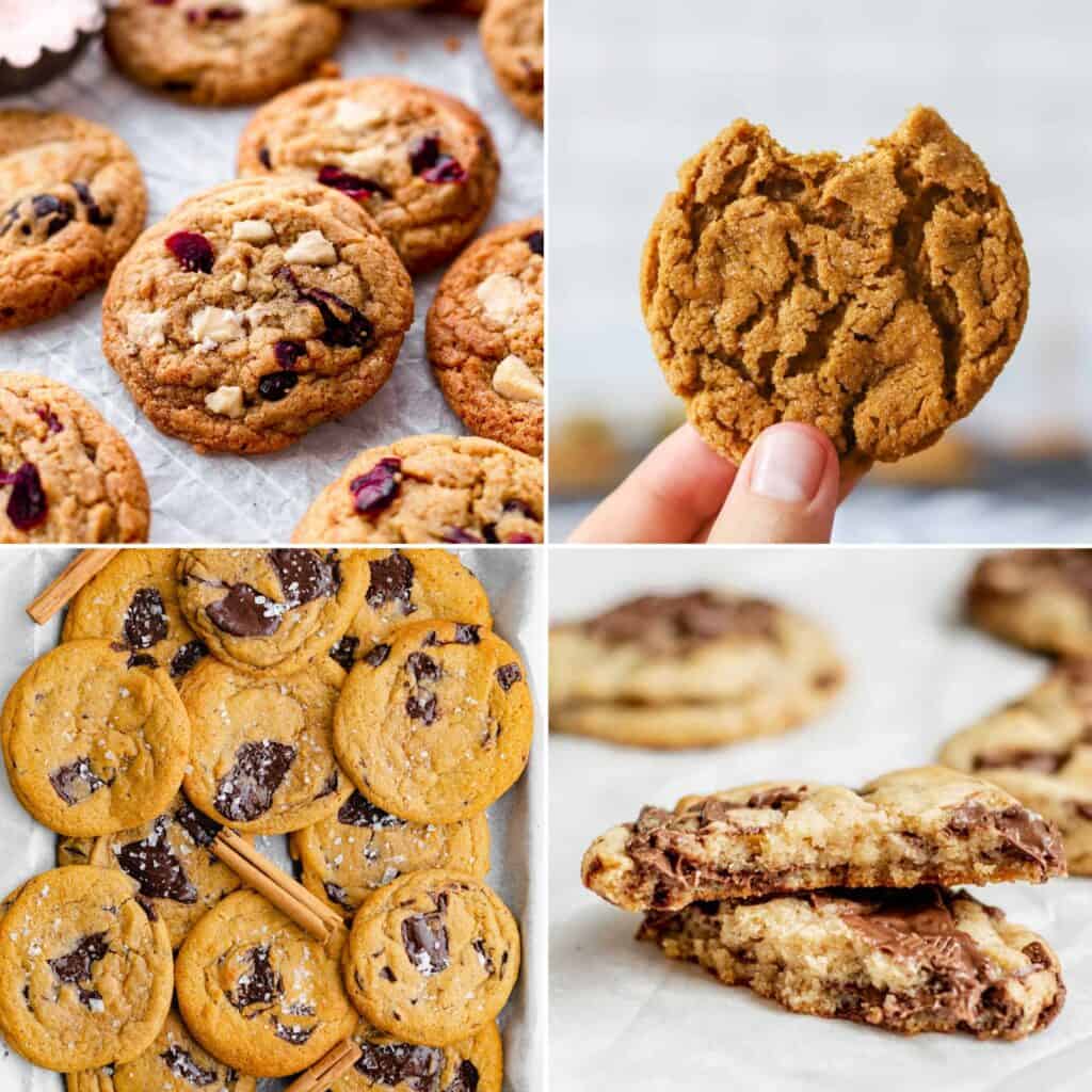 4 different cookies