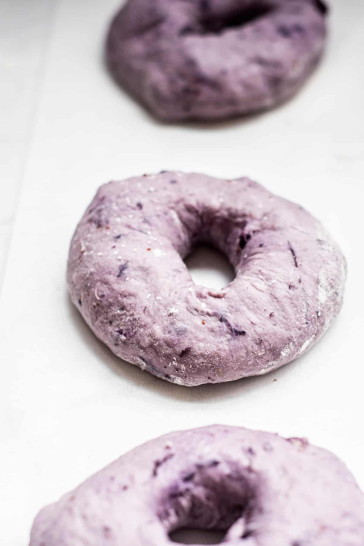 Homemade Blueberry Bagels Baking With Butter