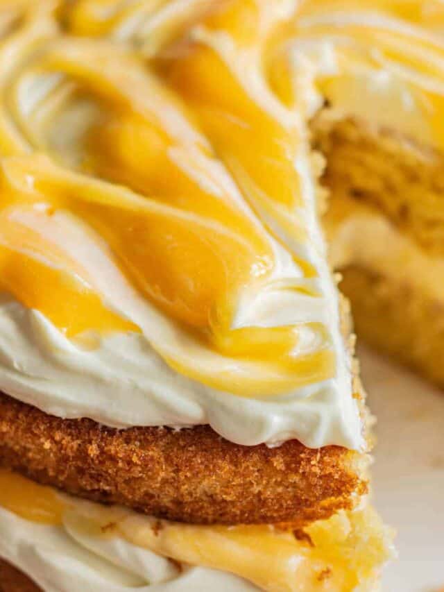 Fluffy Lemon Curd Sponge Cake