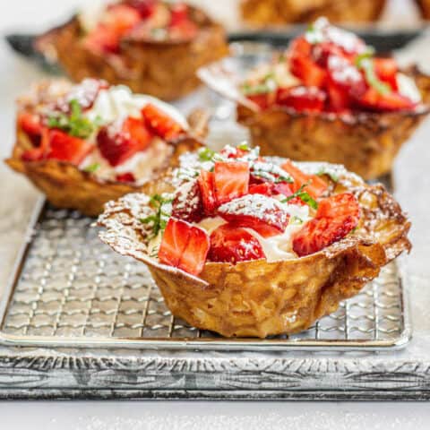 brandy snap baskets.