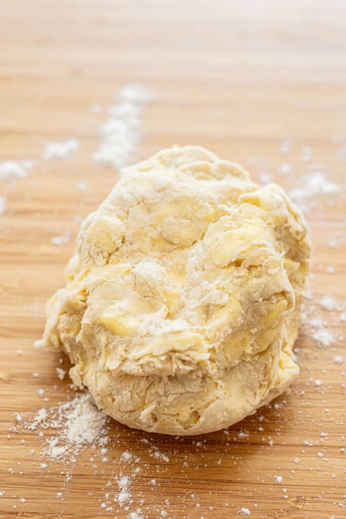 a ball of dough.