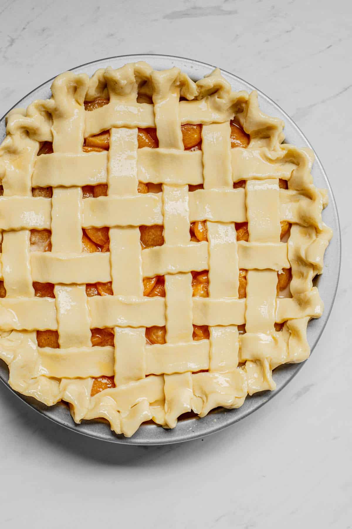 lattice topped pie.