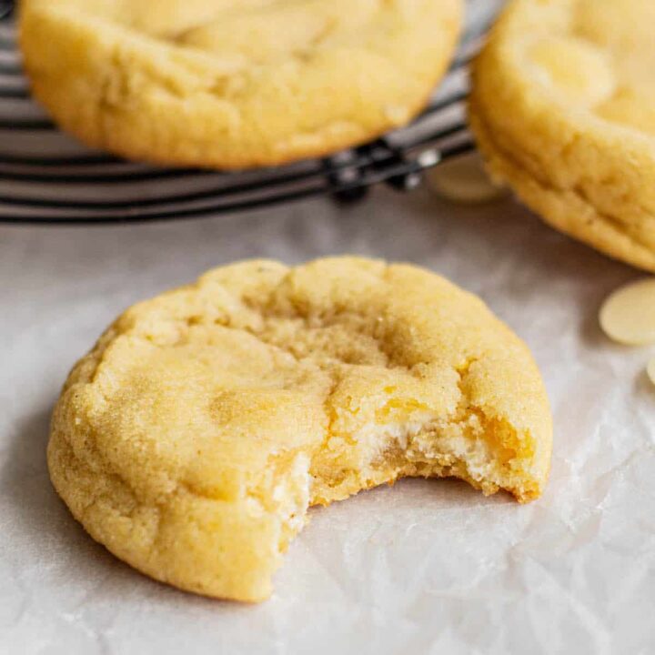 bitten lemon cookie.