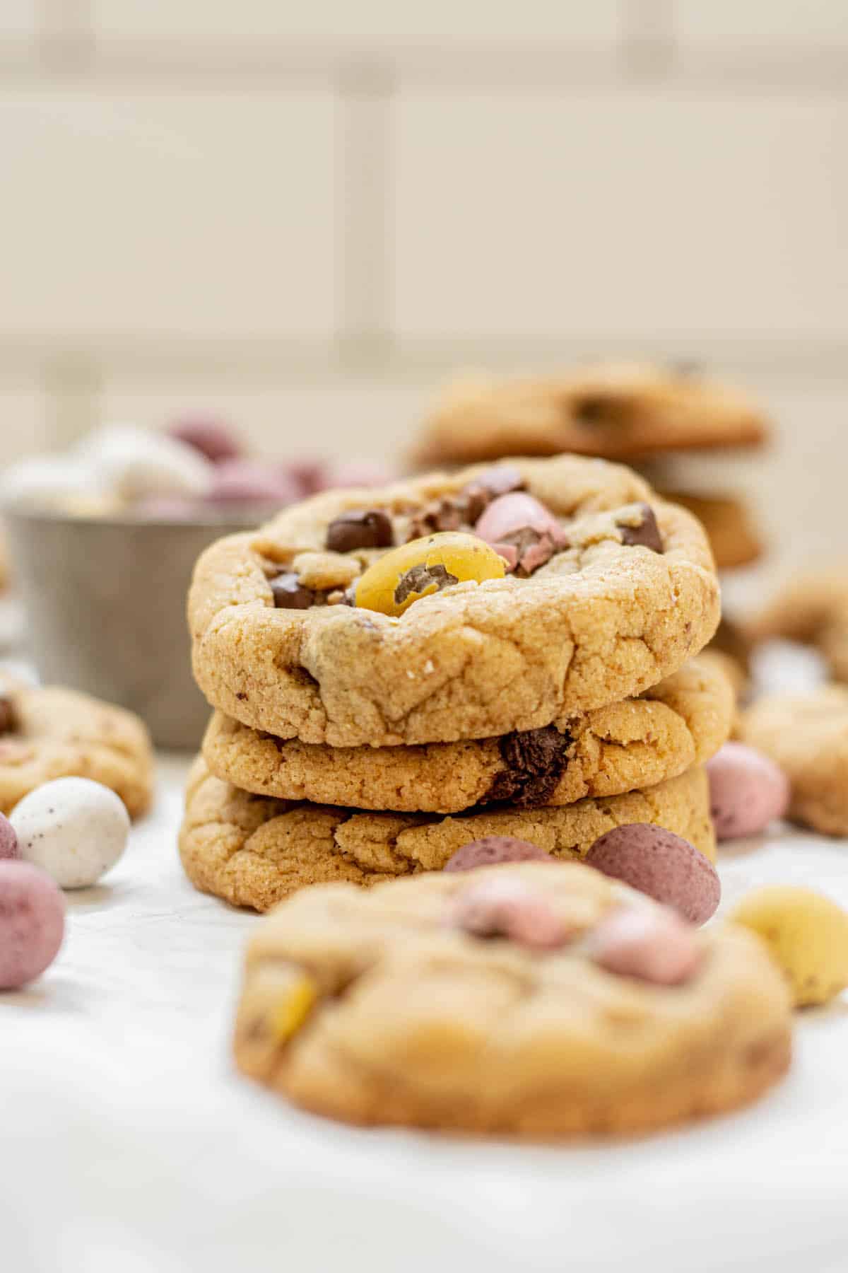 stacked cookies.