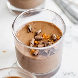 3 glasses of chocolate mousse.