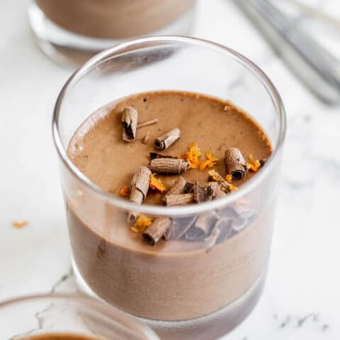 3 glasses of chocolate mousse.