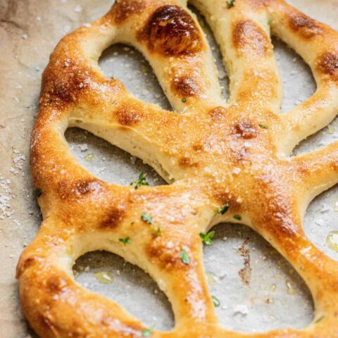 baked fougasse.