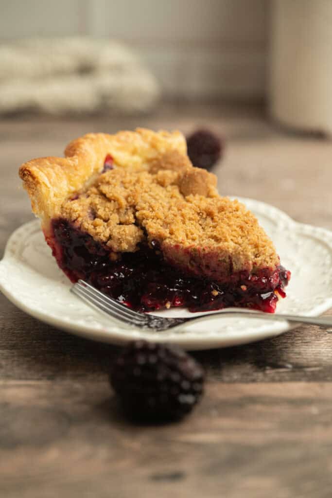 Blackberry Crumble Pie - Baking with Butter