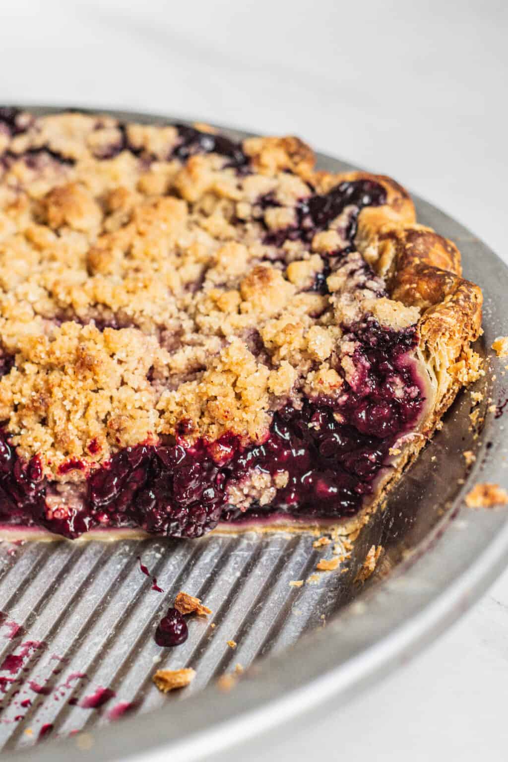 Blackberry Crumble Pie - Baking With Butter