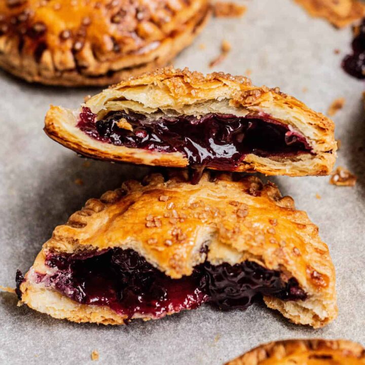 halved hand pie.