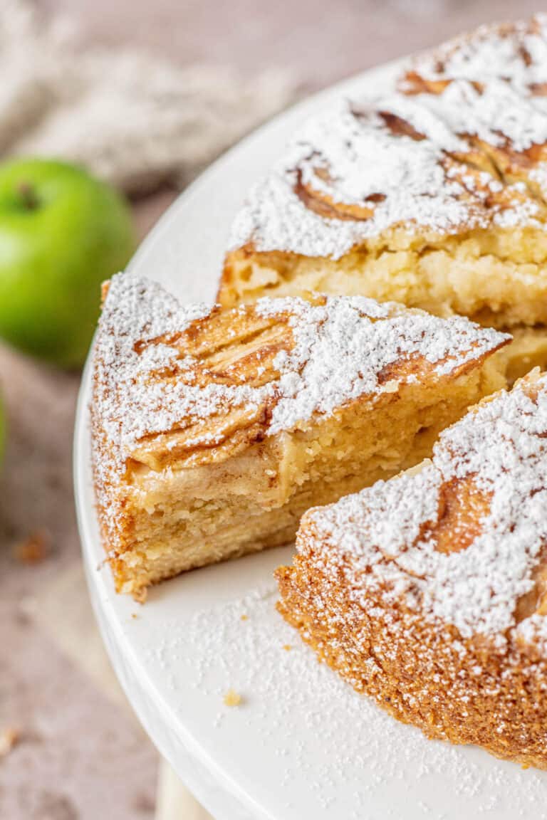 Dutch Apple Cake Baking With Butter