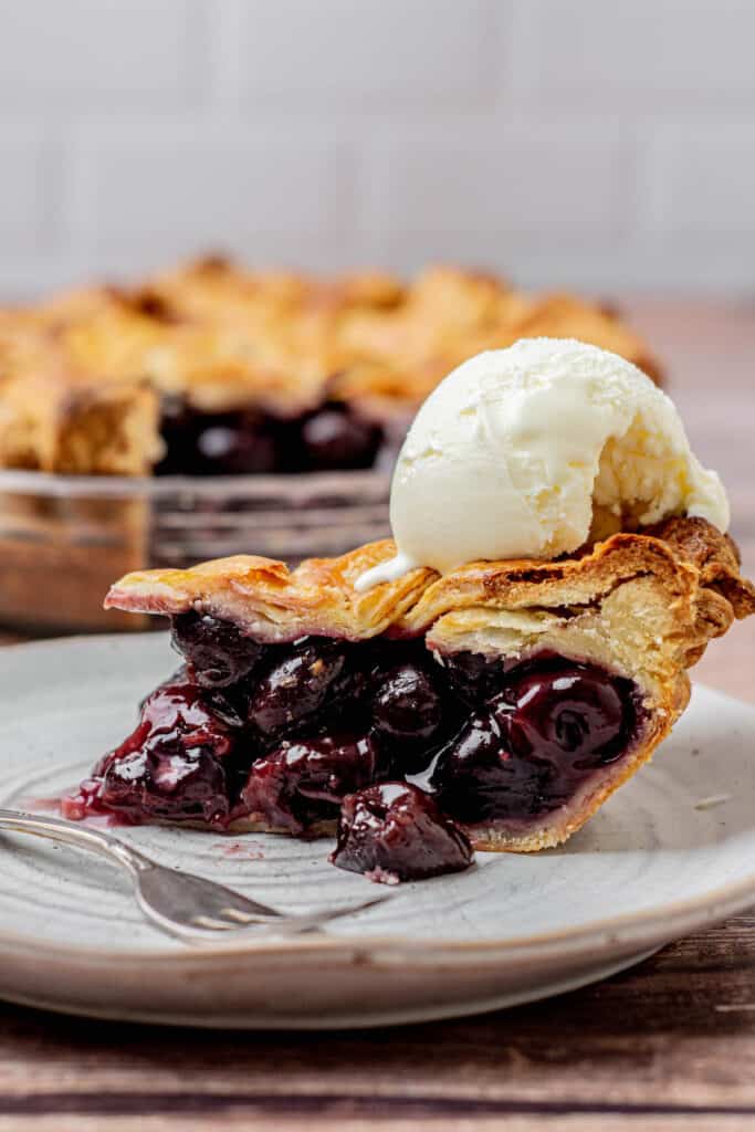Cherry Pie with Frozen Cherries Baking With Butter