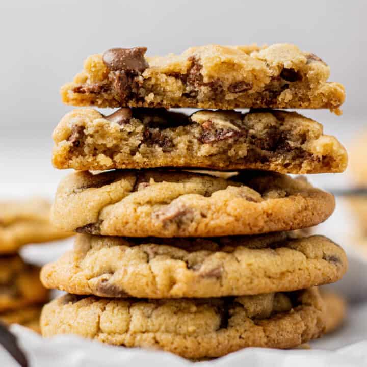 Chocolate chip cookies and milk.