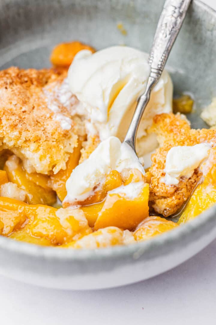 Peach Cobbler with Canned Peaches - Baking With Butter