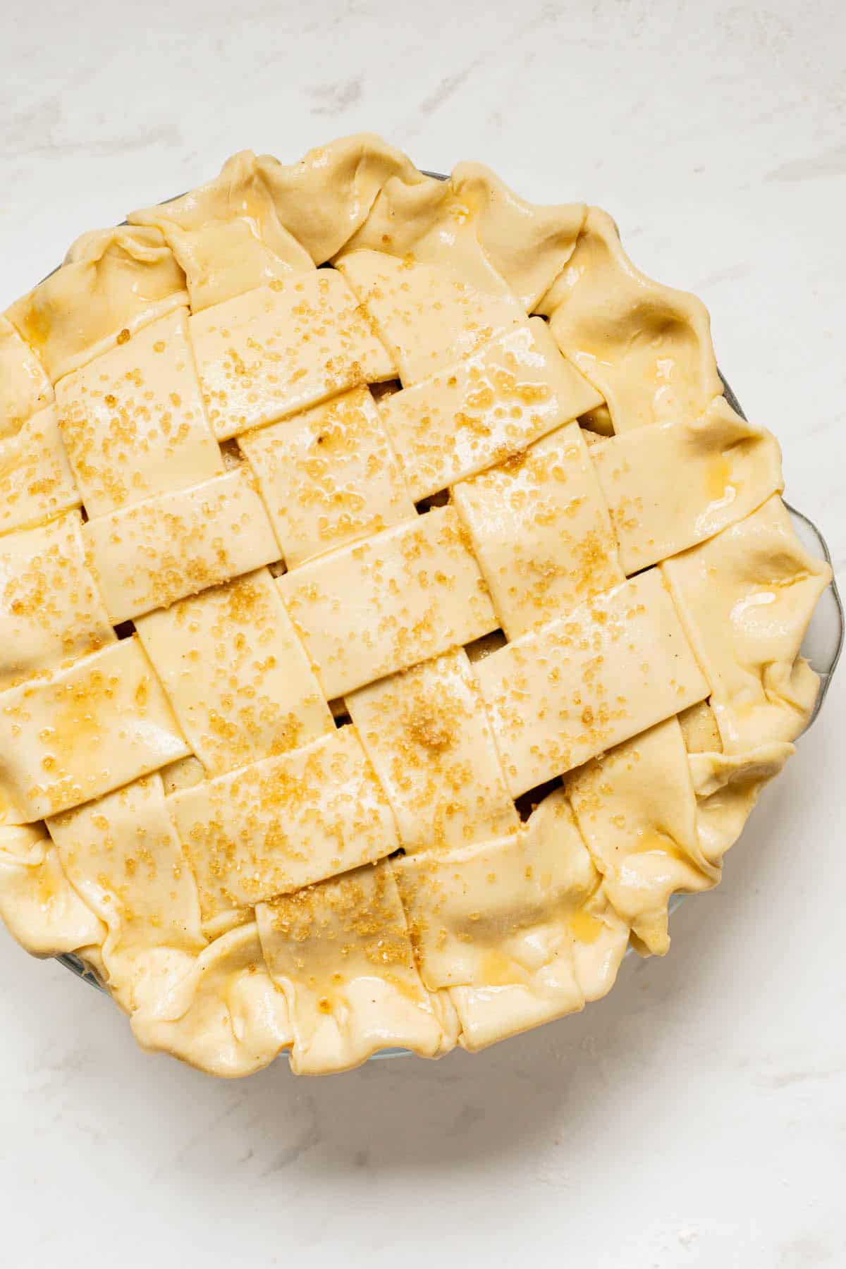 lattice topped pie.