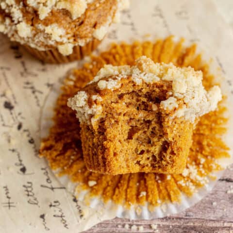 bitten muffin.