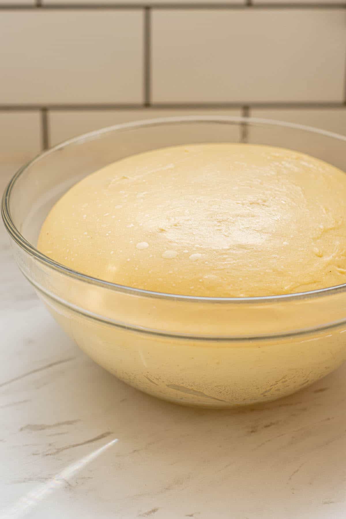 bowl of dough.