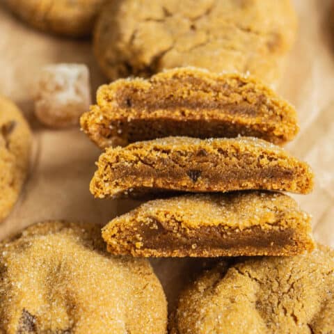 halved cookies.