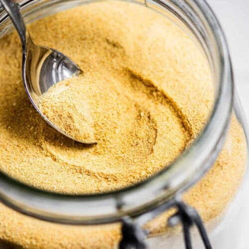 A jar of toasted milk powder.