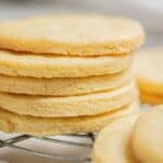 stacked sugar cookies.
